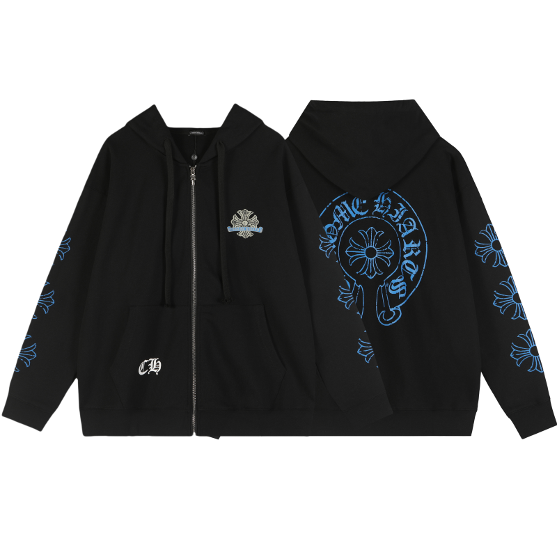 Chrome Hearts Zip-Up Hoodie -TQ72 - Chrome Hearts zip-up hoodies image 3