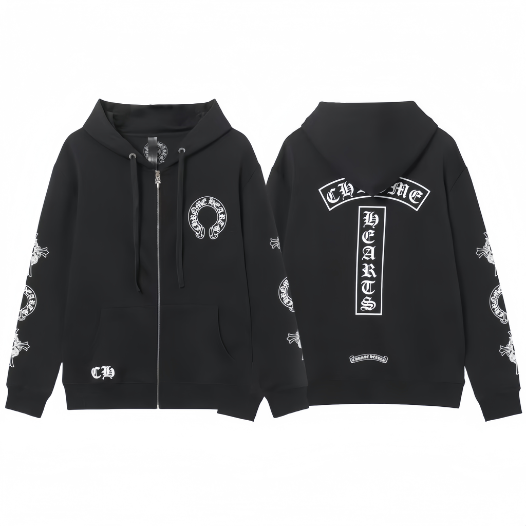 Chrome Hearts Zip-Up Hoodie -851 - Chrome Hearts zip-up hoodies image 1