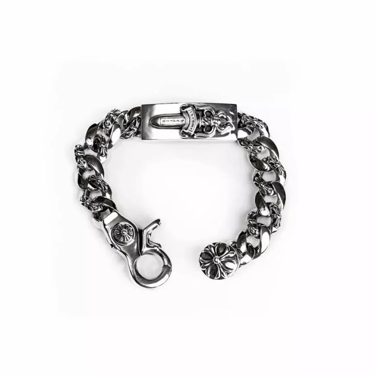 Chrome Hearts DAGGER ID FANCY LINK CLIP BRACELET 6 - Chrome Hearts bracelets image 3
