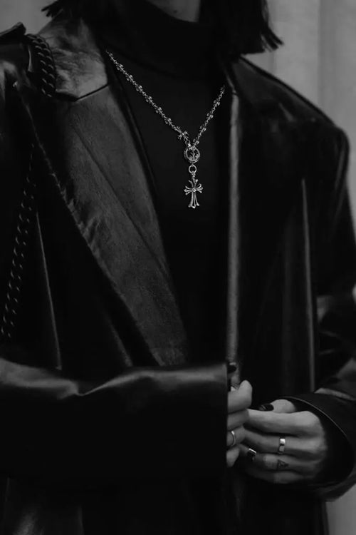 Chrome Hearts CROSS AND BABYFAT CHARM WITH TINY E CH PLUS CHALK CHAIN - Chrome Hearts necklaces & pendants image 2