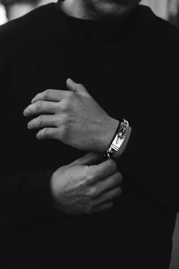 Chrome Hearts DOUBLE ID FANCY LINK BRACELET 8 - Chrome Hearts bracelets image 2