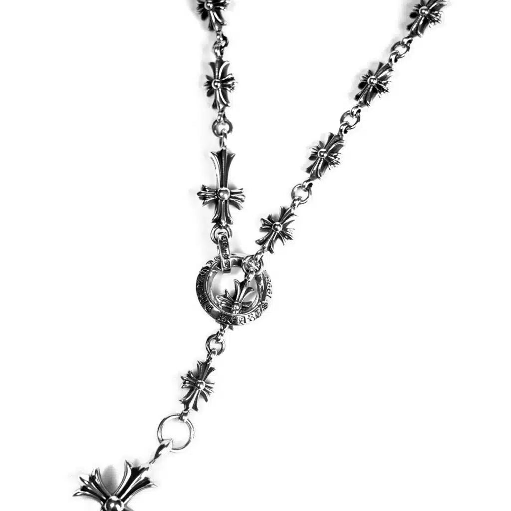 Chrome Hearts CROSS AND BABYFAT CHARM WITH TINY E CH PLUS CHALK CHAIN - Chrome Hearts necklaces & pendants image 9