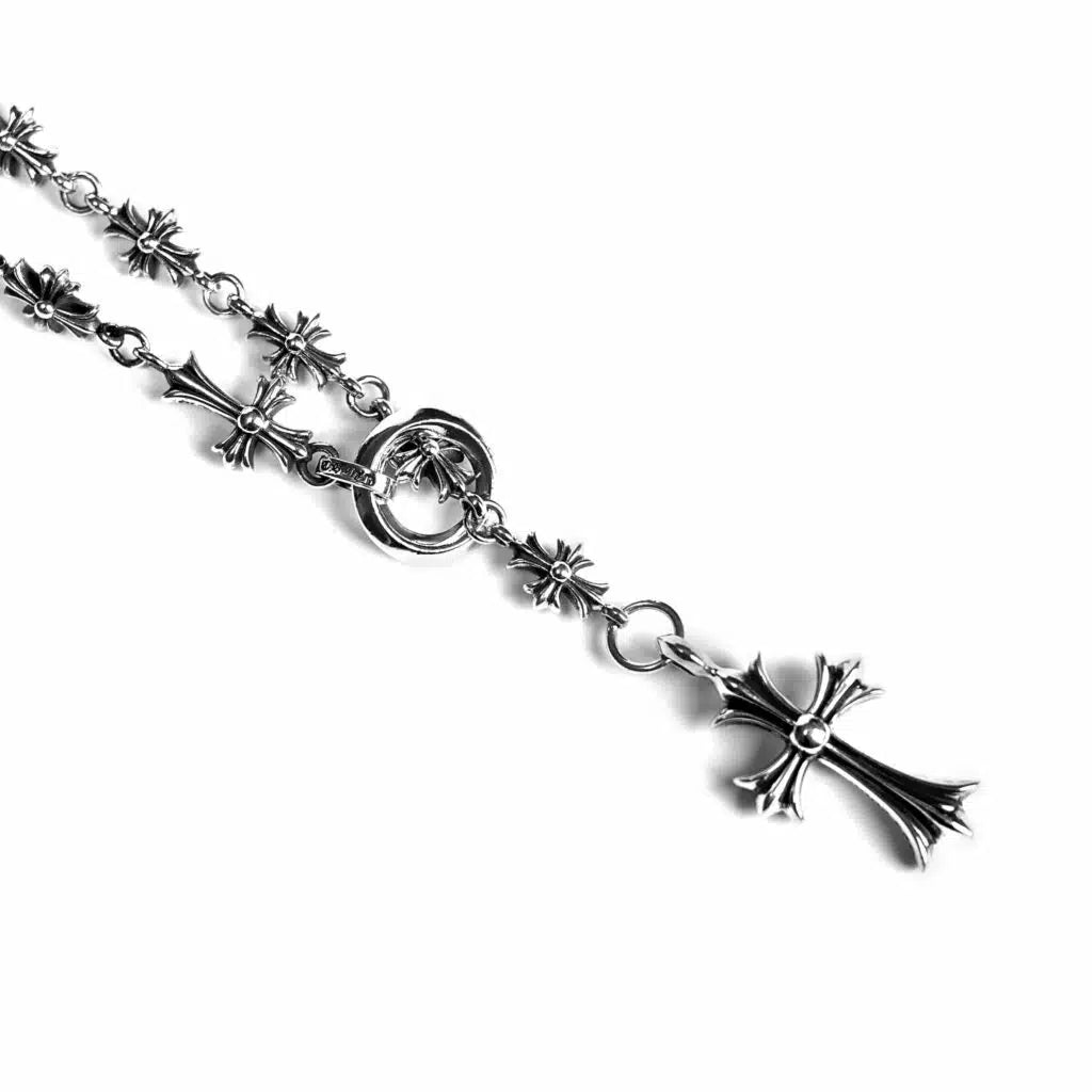 Chrome Hearts CROSS AND BABYFAT CHARM WITH TINY E CH PLUS CHALK CHAIN - Chrome Hearts necklaces & pendants image 4