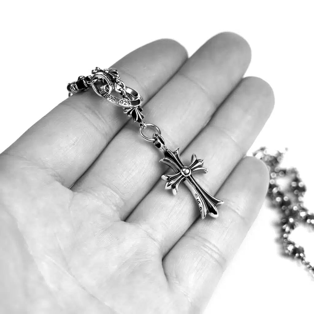Chrome Hearts CROSS AND BABYFAT CHARM WITH TINY E CH PLUS CHALK CHAIN - Chrome Hearts necklaces & pendants image 6