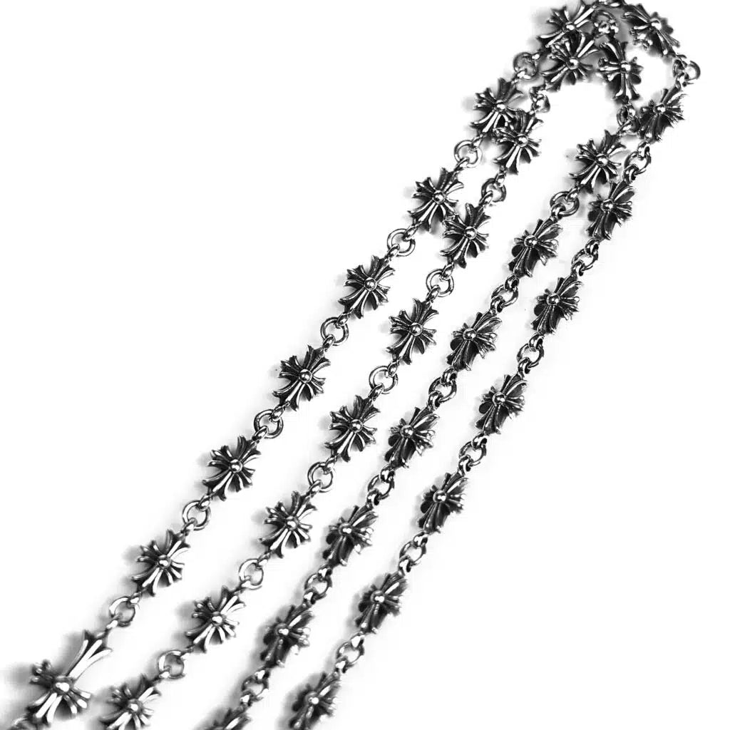 Chrome Hearts CROSS AND BABYFAT CHARM WITH TINY E CH PLUS CHALK CHAIN - Chrome Hearts necklaces & pendants image 8