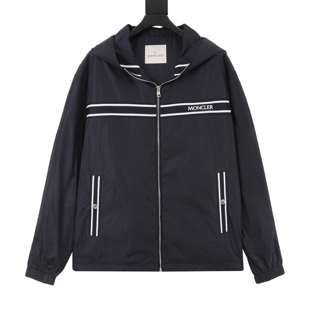Moncler Hooded Zip-Up Embroidered Jacket - view 1