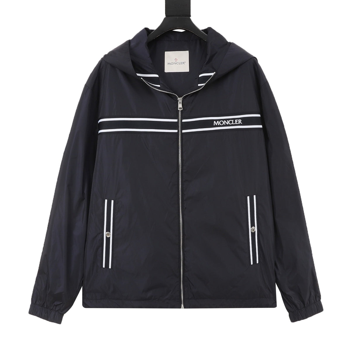 Moncler Hooded Zip-Up Embroidered Jacket - view 1