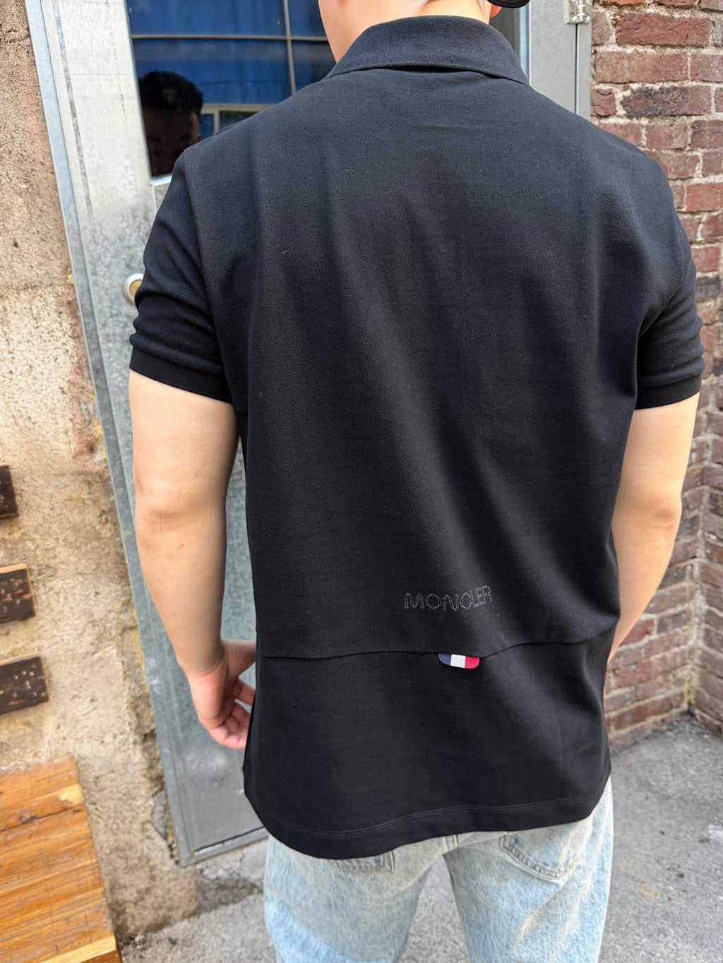 Moncler Embroidered Polo Shirt - Black - view 10