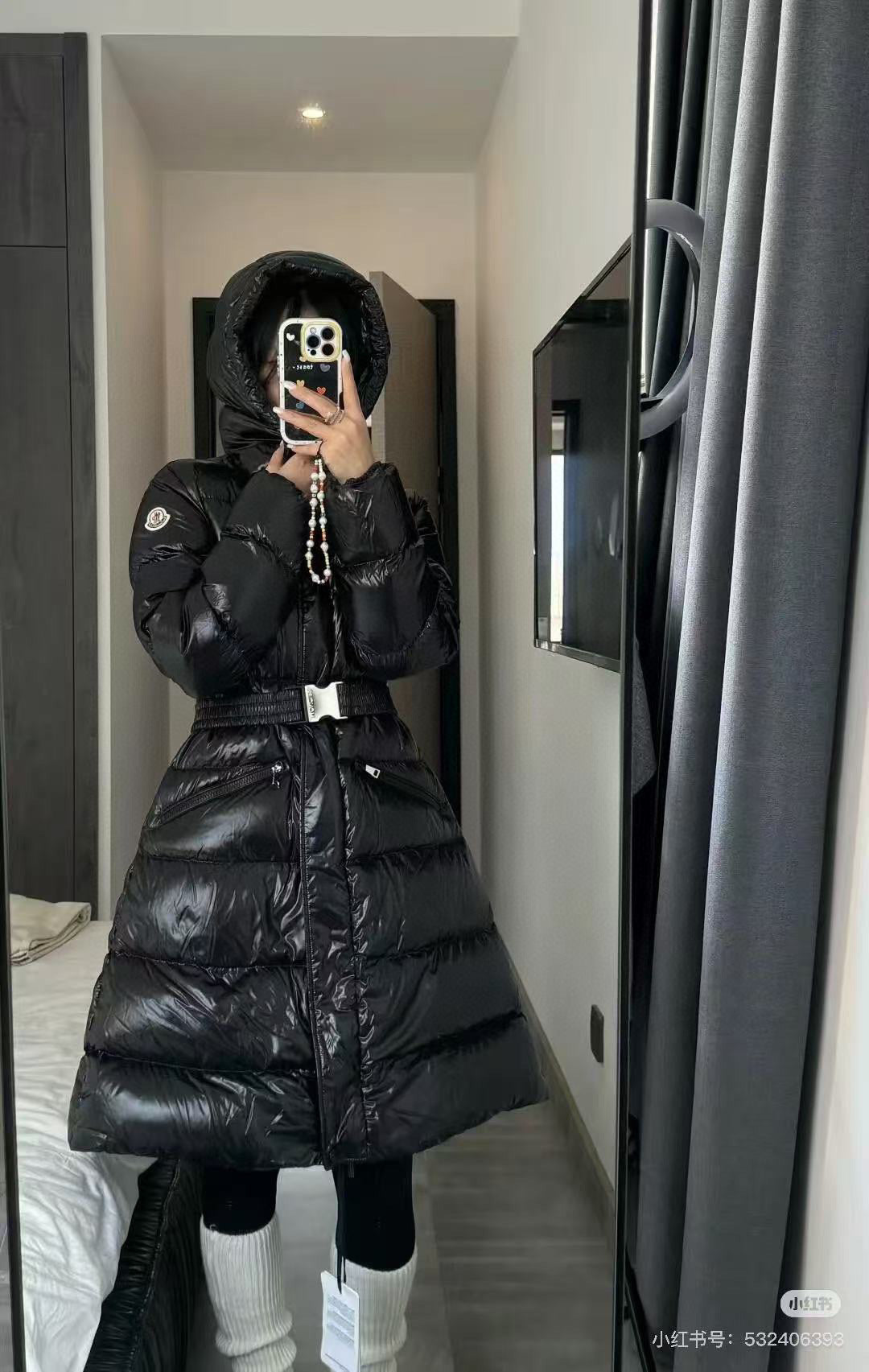 Moncler Women's Hooded Zip-Up Down Jacket - view 10