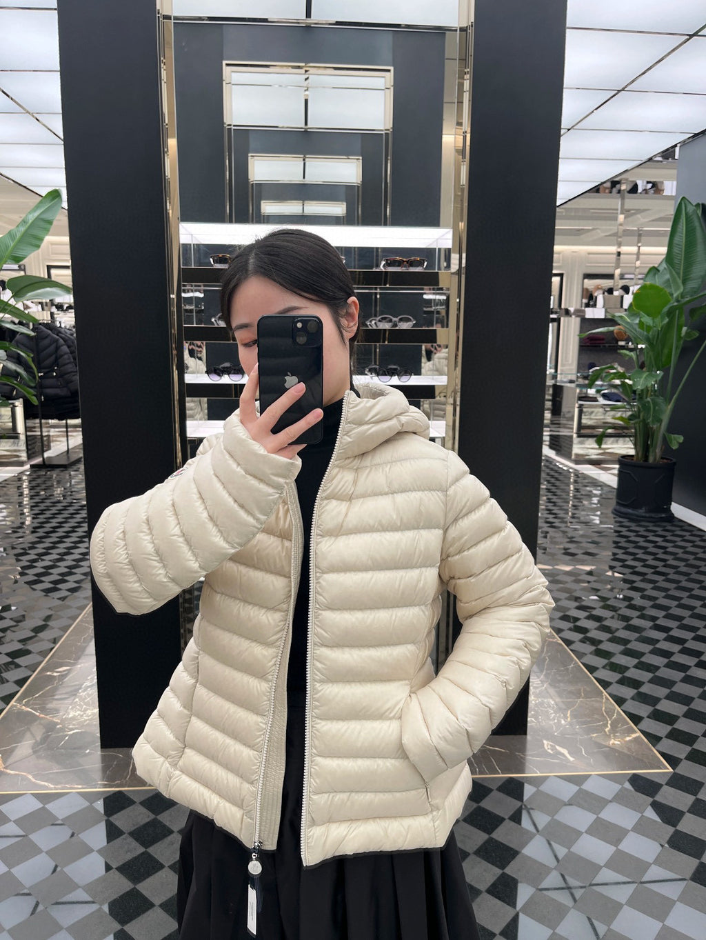 Moncler Women's Hooded Zip-Up Down Jacket - view 10