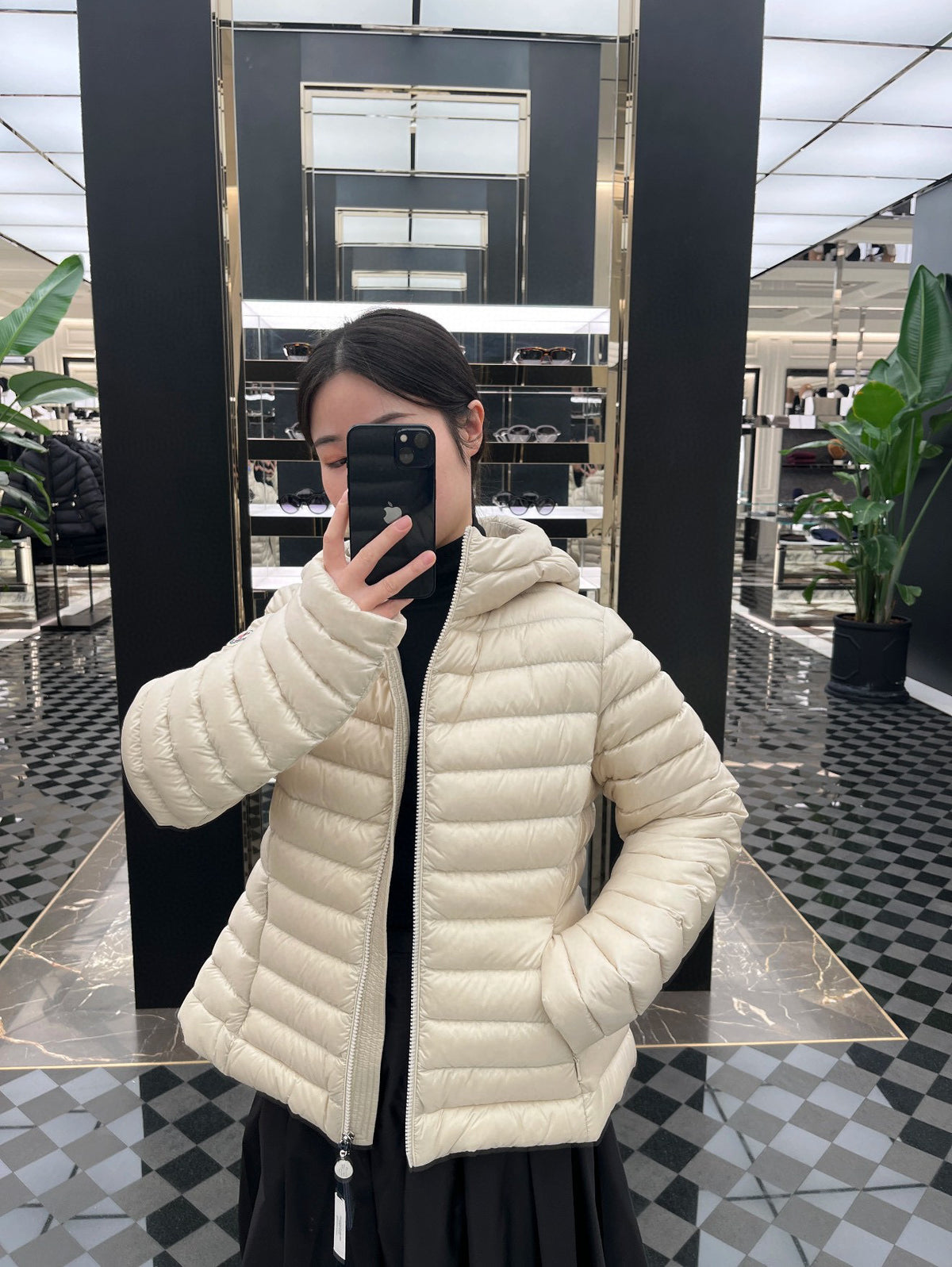 Moncler Women's Hooded Zip-Up Down Jacket - view 10