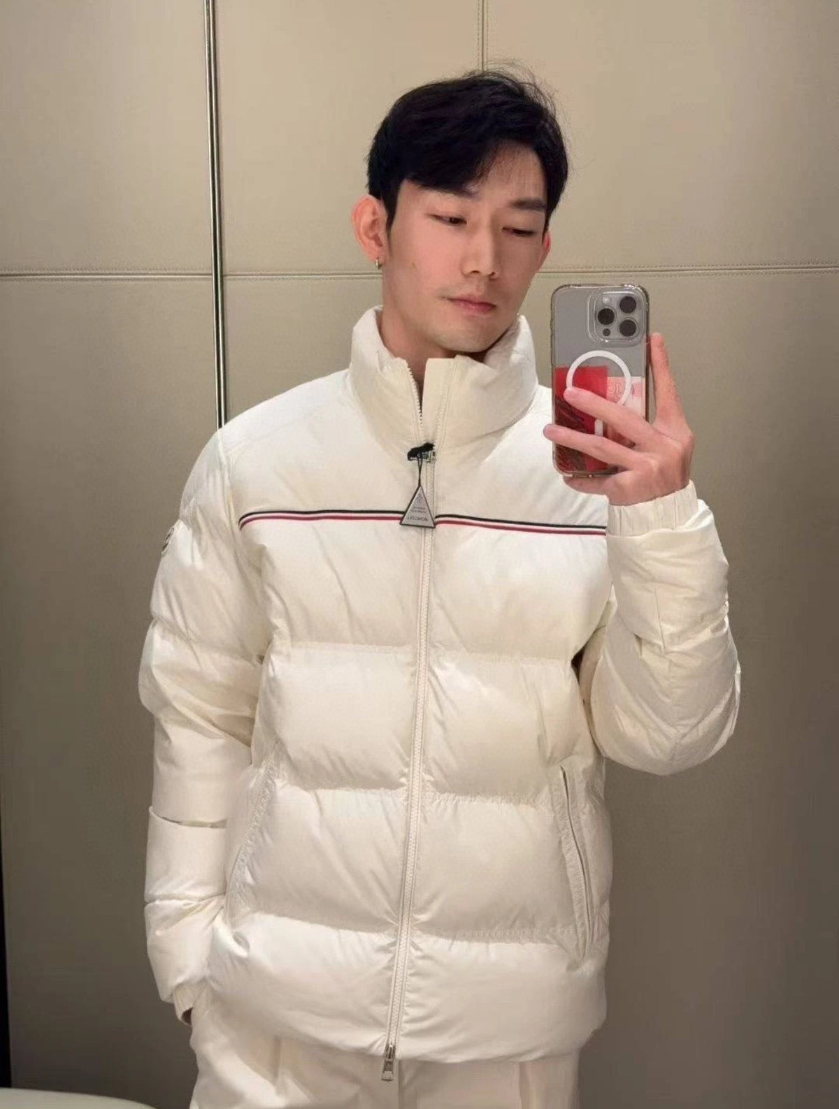 Moncler Men's Zip-Up Embroidered Down Jacket - view 10