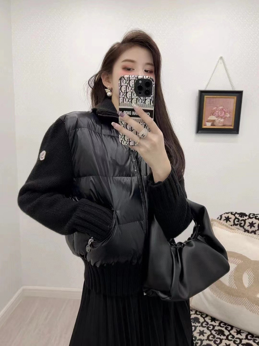 Moncler Embroidered Logo Down Jacket - view 10