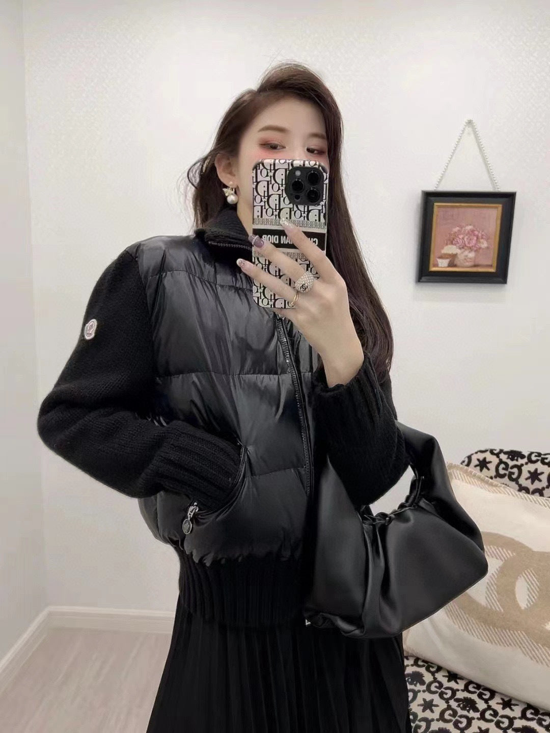 Moncler Embroidered Logo Down Jacket - view 10