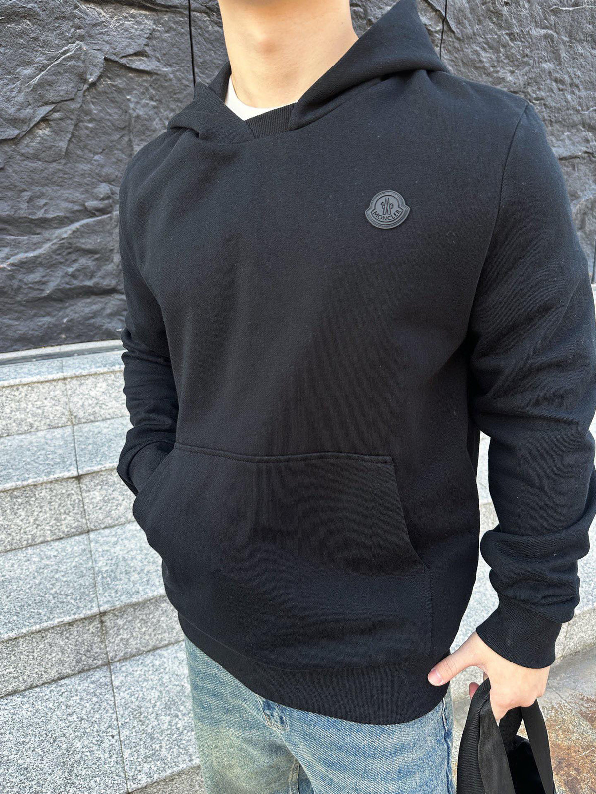 Moncler Hooded Hoodie - Black - view 10