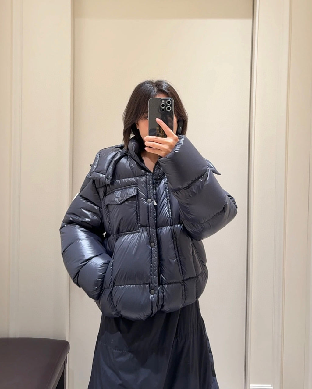 Moncler Women's Hooded Zip-Up Down Jacket - view 10