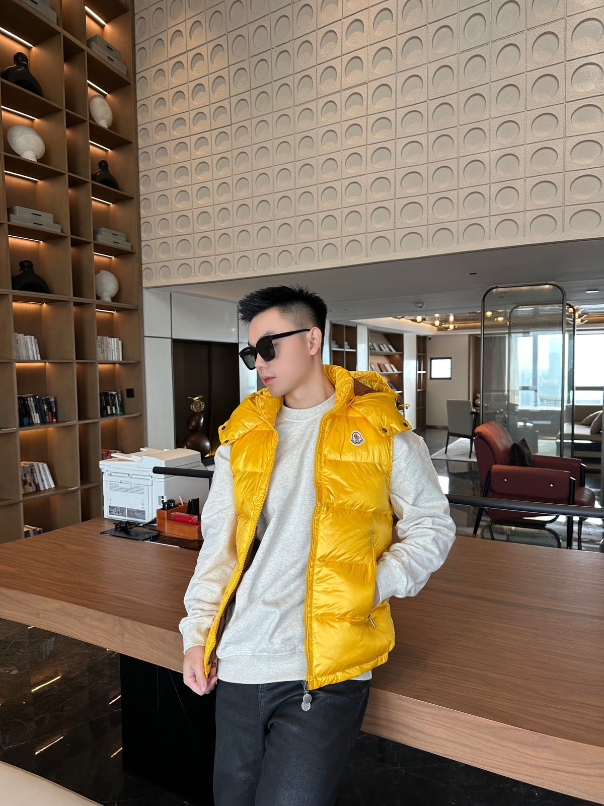 Moncler maya Hooded Zip-Up Logo Vest - view 10