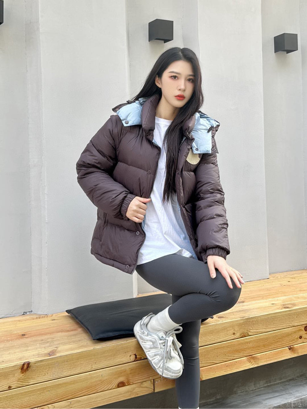 Moncler Hooded Embroidered Down Jacket - view 10