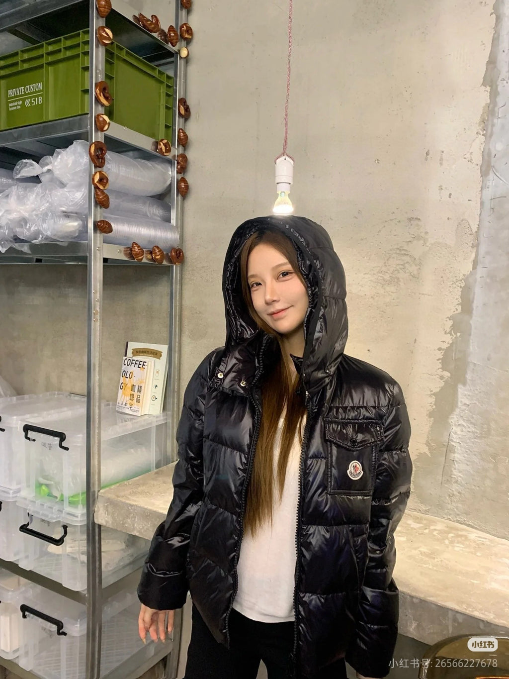 Moncler Women's Hooded Zip-Up Logo Down Jacket - view 10