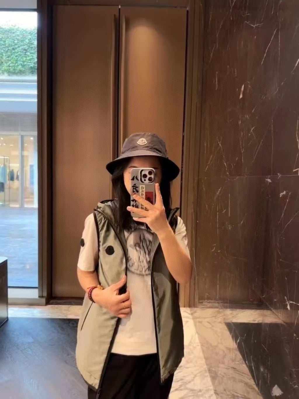 Moncler Hooded Graphic Logo Vest - view 10
