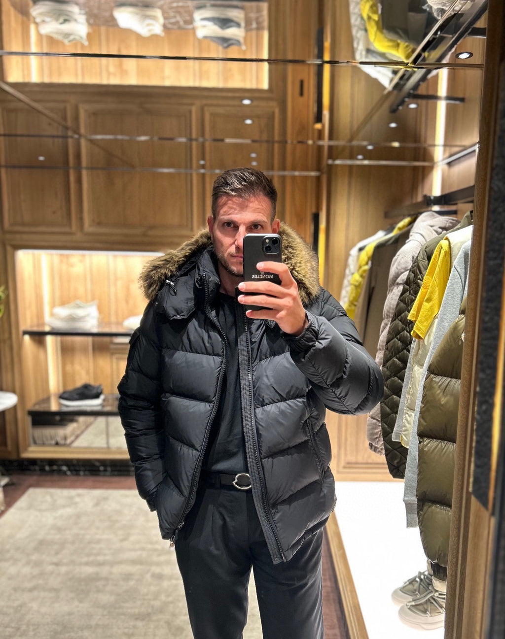 Moncler Men's Hooded Zip-Up Down Jacket - view 10