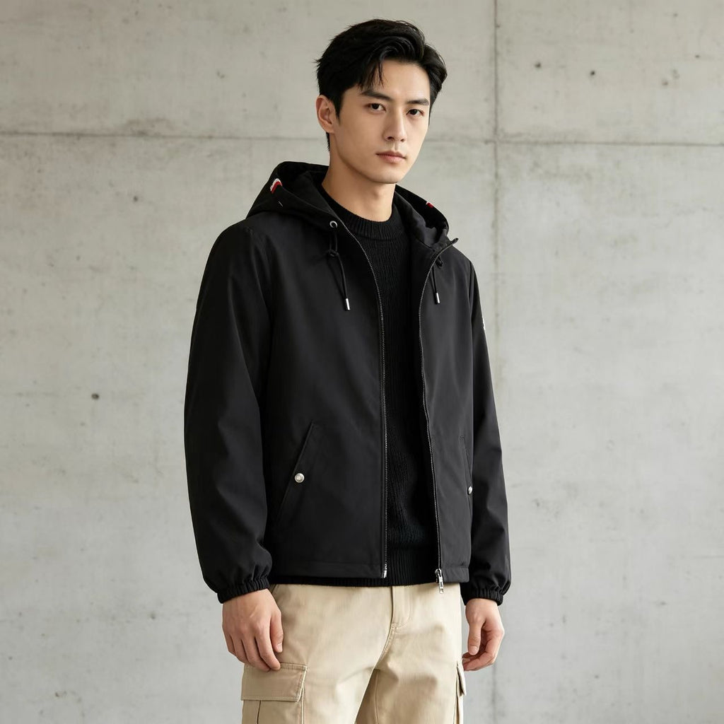Moncler Hooded Zip-Up Lightweight Jacket - Black - view 11