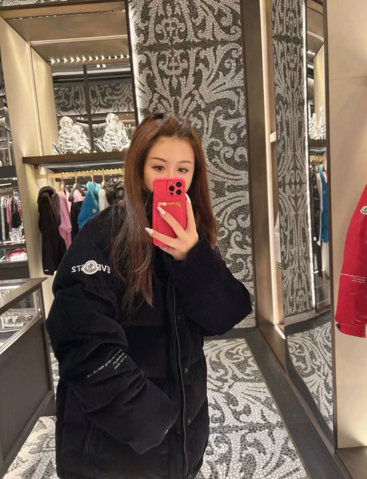 Moncler Zip-Up Embroidered Down Jacket - view 11