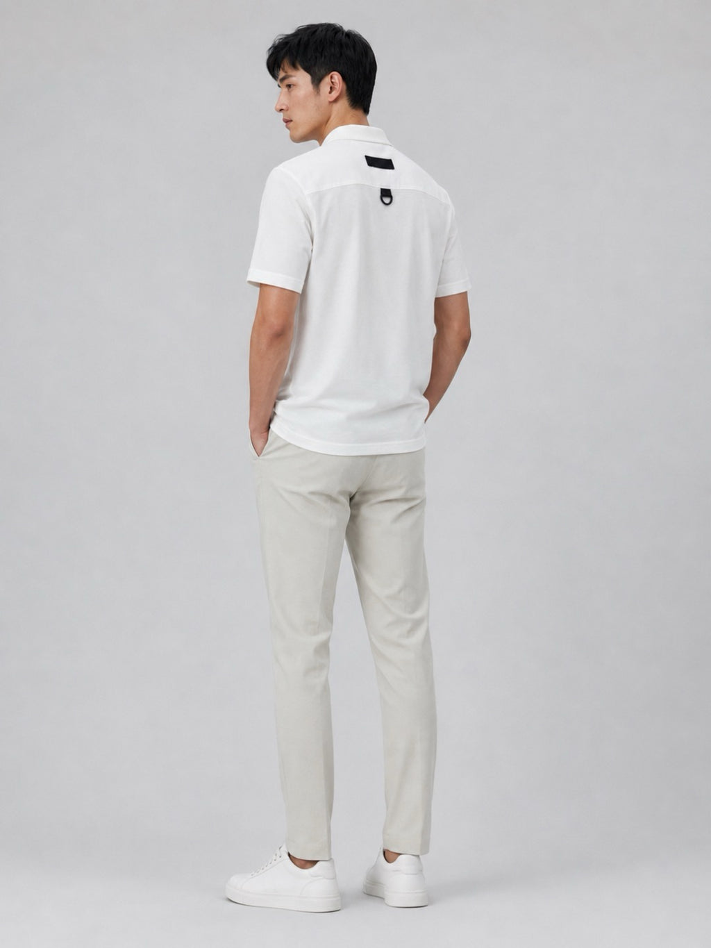 Moncler Zip-Up Logo Polo Shirt - view 11