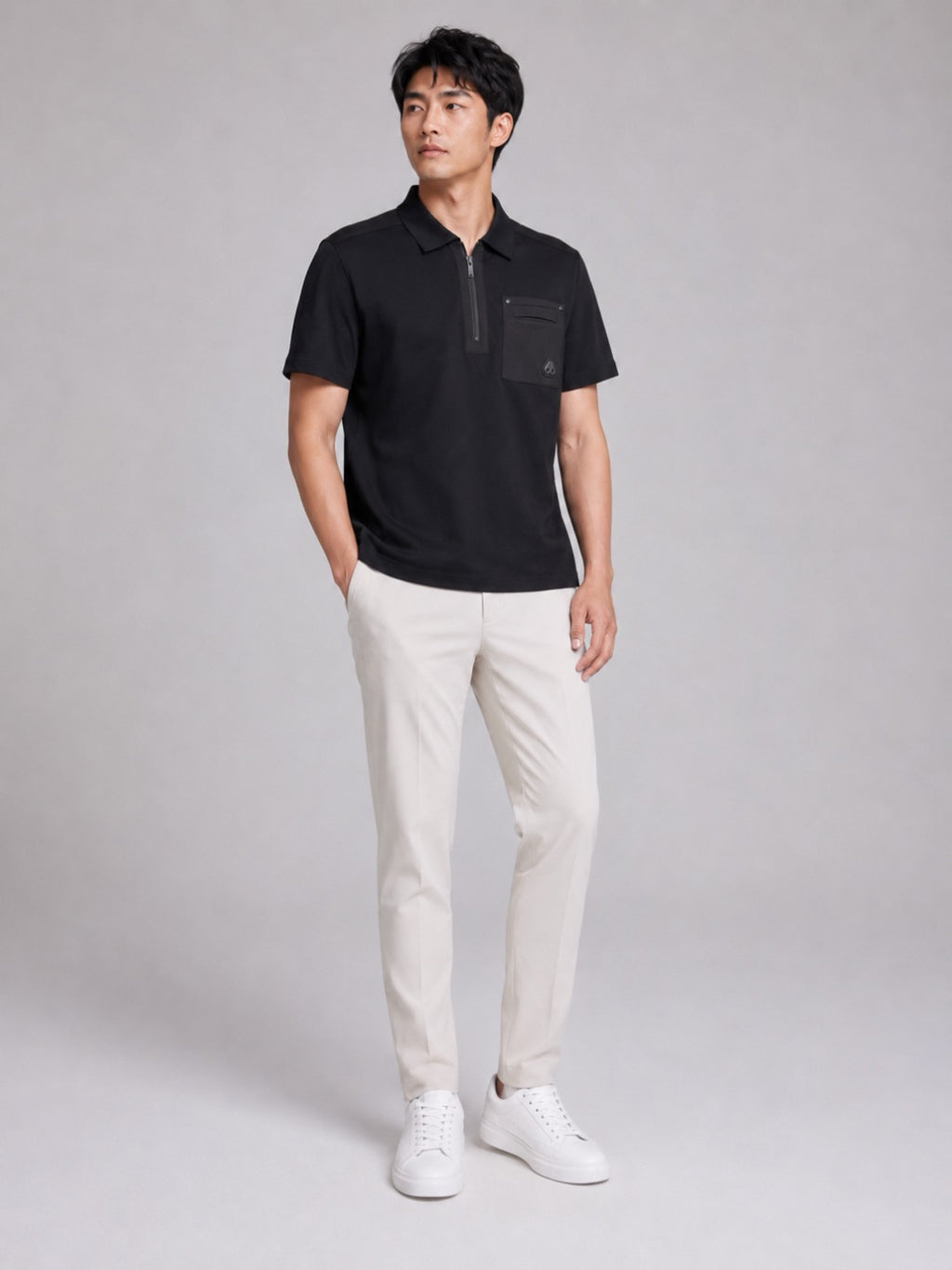 Moncler Zip-Up Logo Polo Shirt - view 11