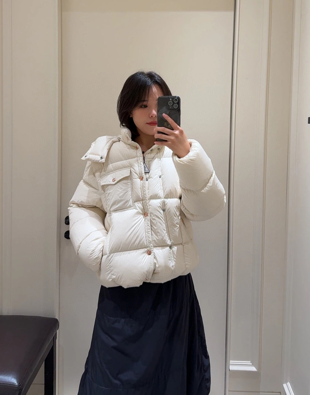 Moncler Women's Hooded Zip-Up Down Jacket - view 11