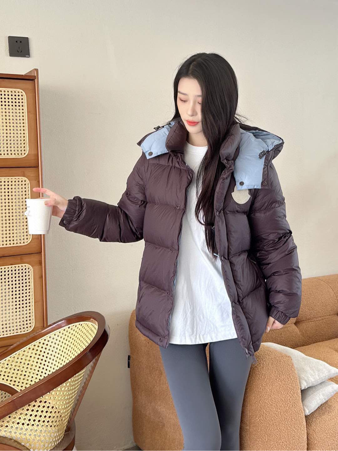 Moncler Hooded Embroidered Down Jacket - view 11