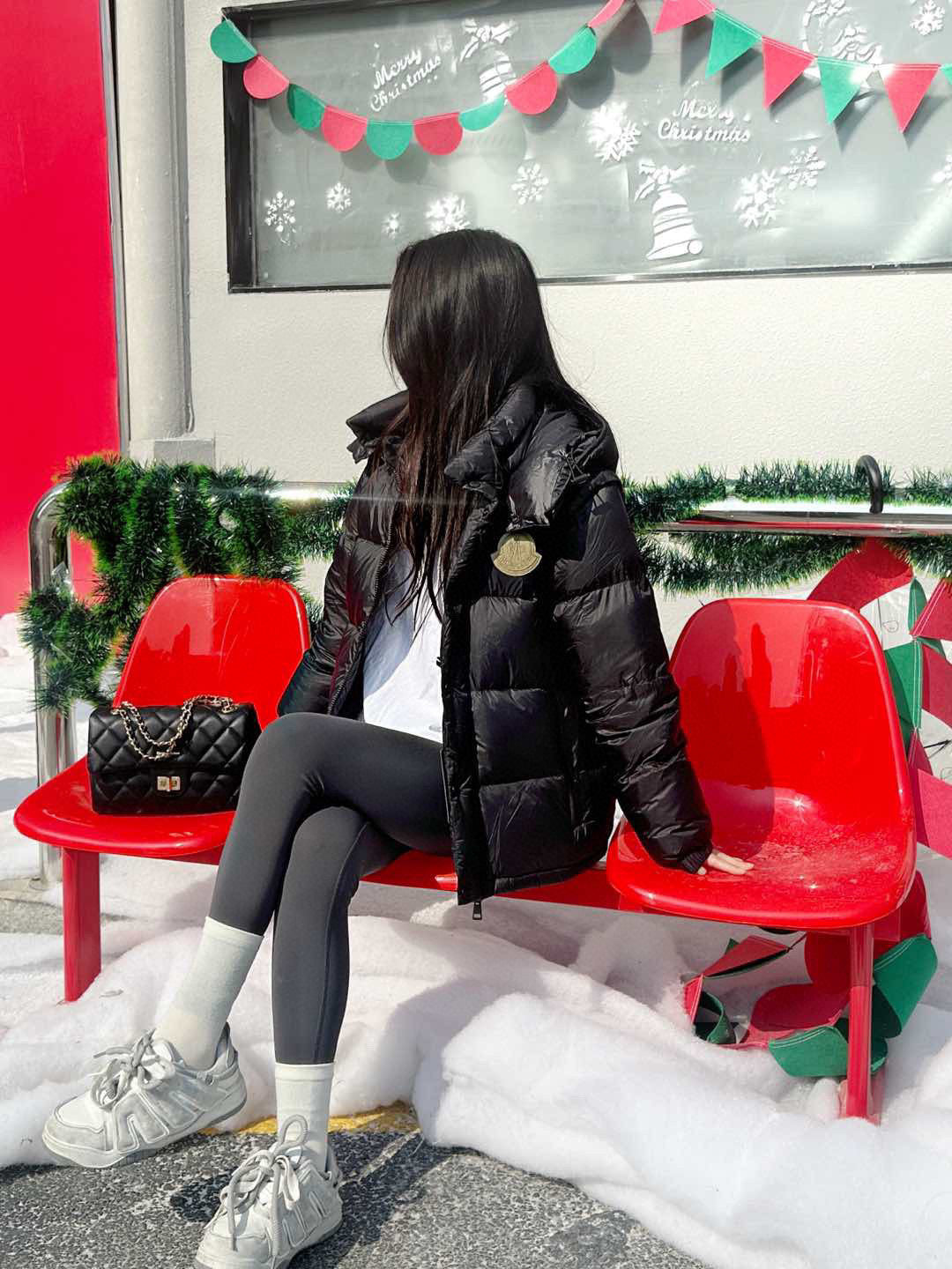 Moncler Hooded Embroidered Down Jacket - view 11