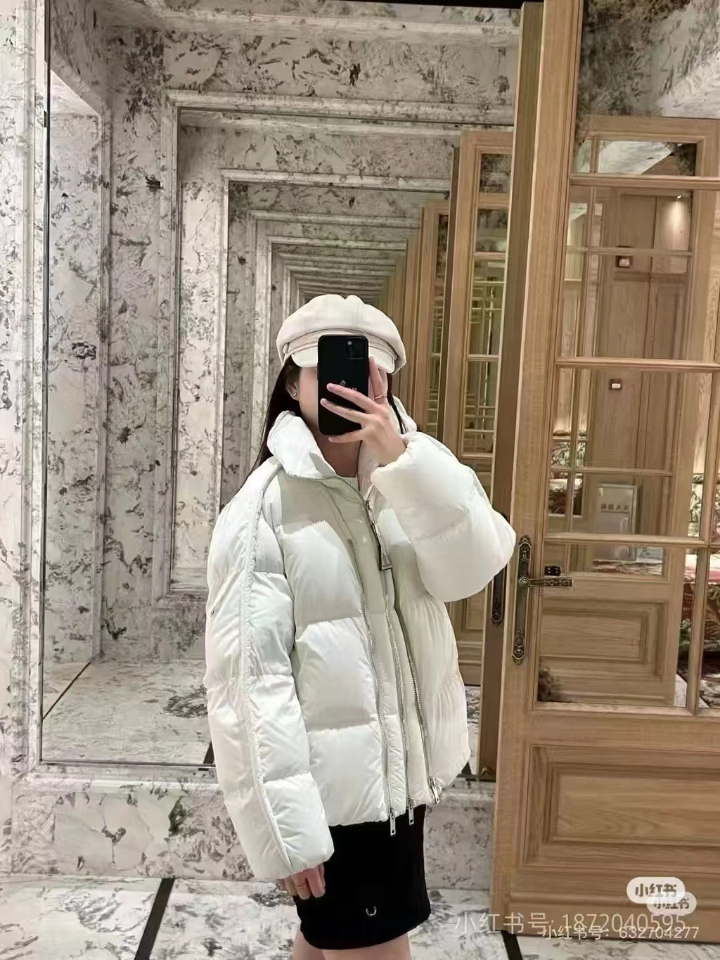 Moncler Zip-Up Embroidered Logo Down Jacket - view 11
