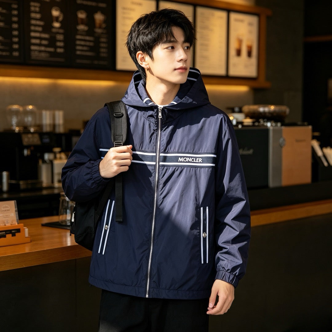 Moncler Hooded Zip-Up Embroidered Jacket - view 12