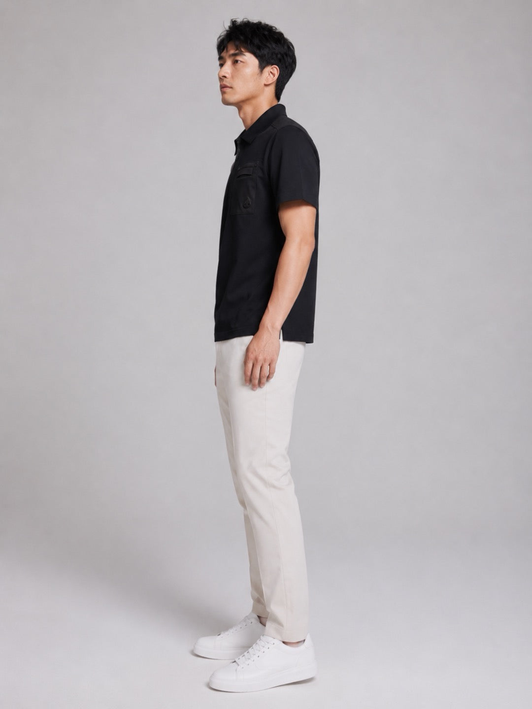 Moncler Zip-Up Logo Polo Shirt - view 12
