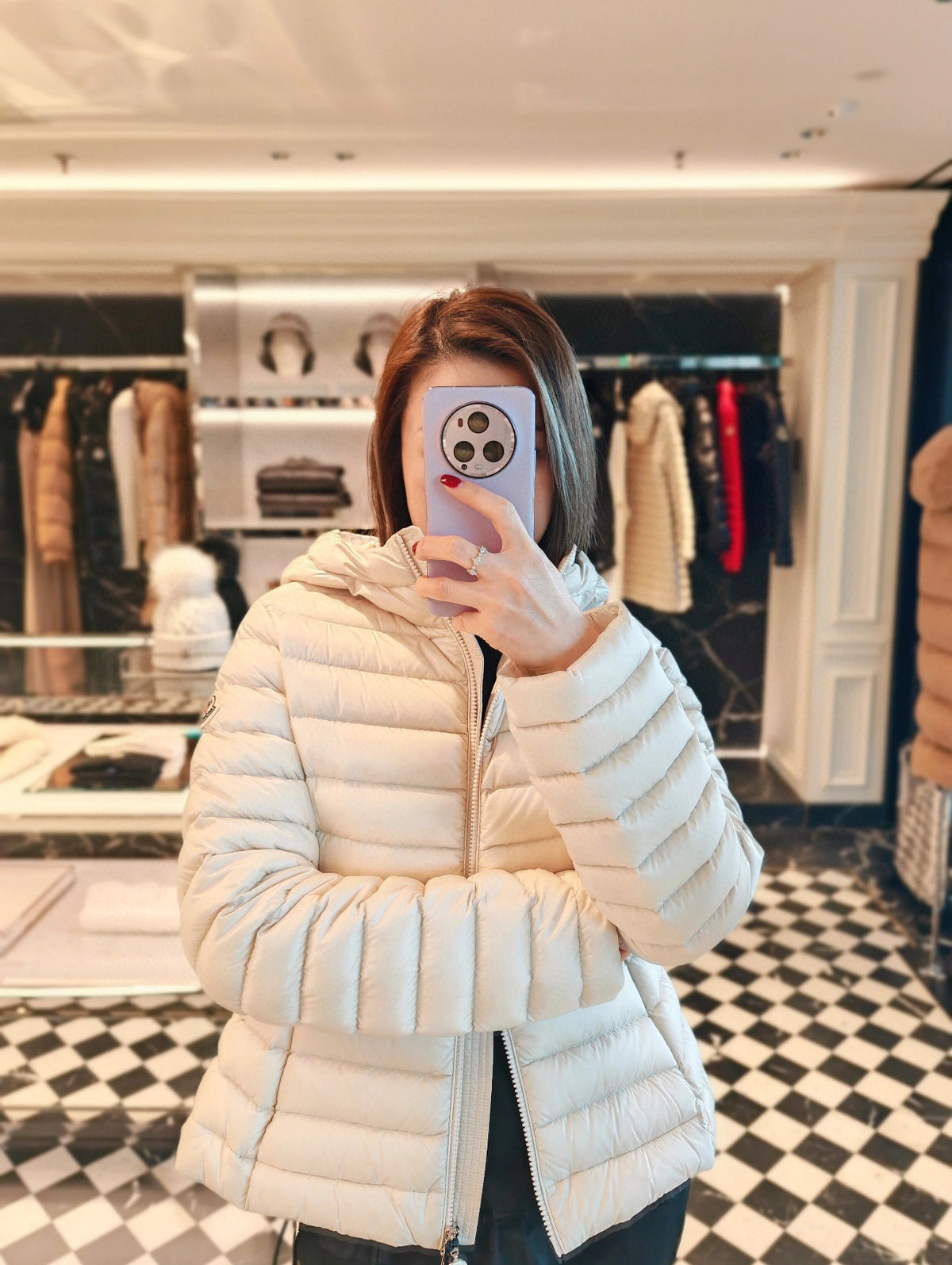 Moncler Women's Hooded Zip-Up Down Jacket - view 12