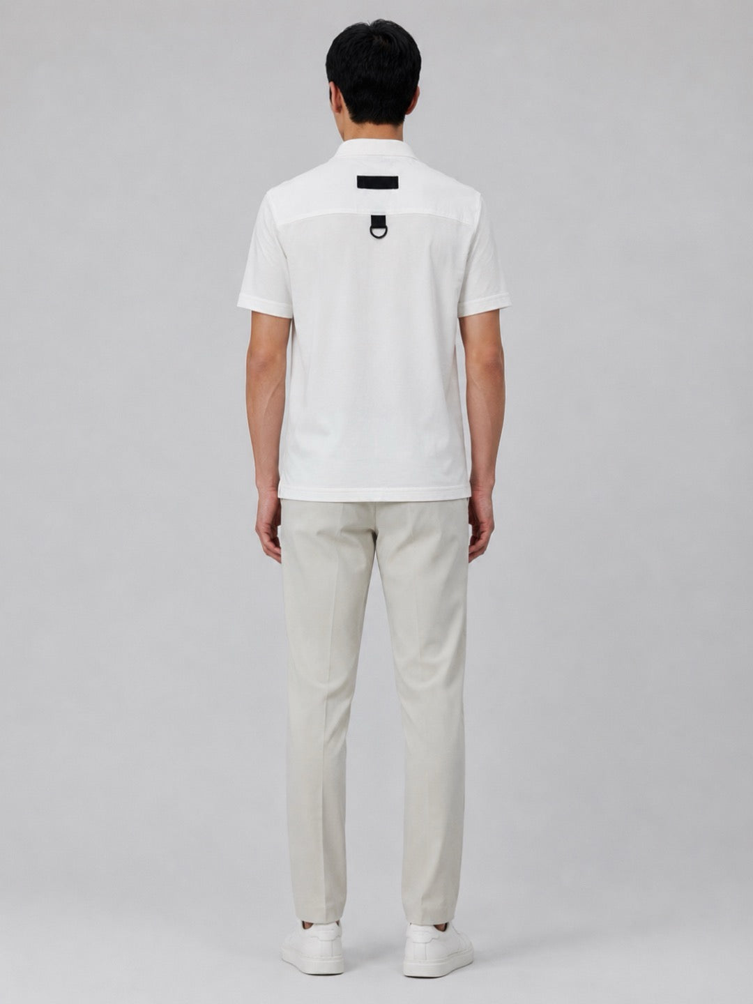 Moncler Zip-Up Logo Polo Shirt - view 12