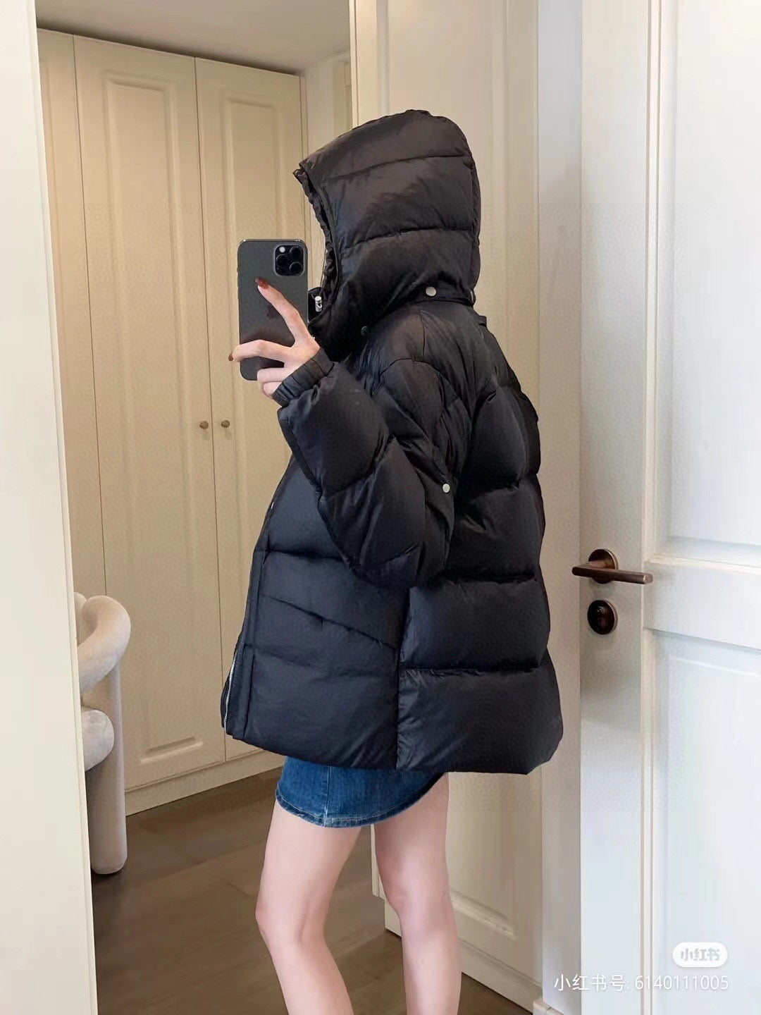 Moncler Hooded Zip-Up Graphic Down Jacket - White - view 12