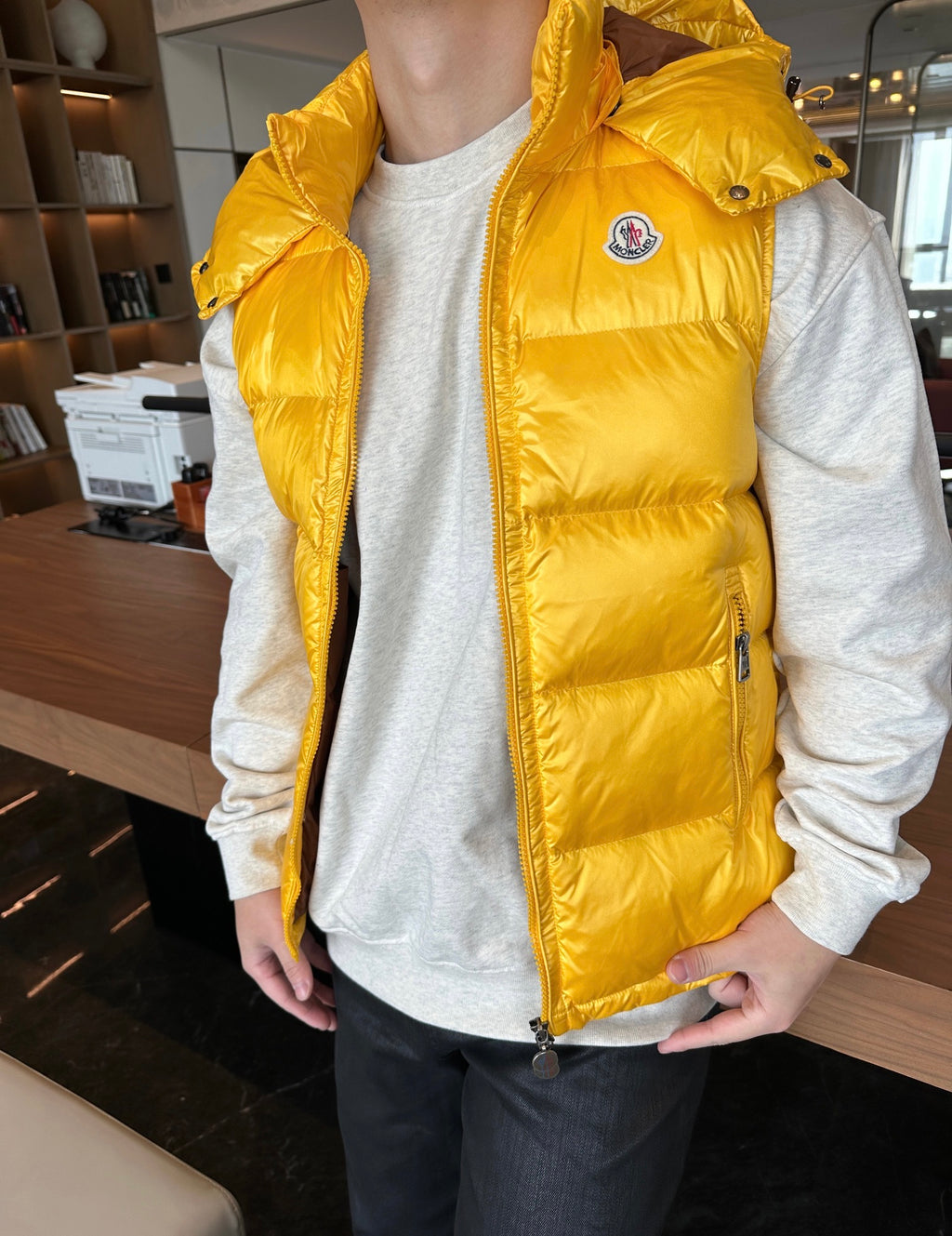 Moncler maya Hooded Zip-Up Logo Vest - view 12