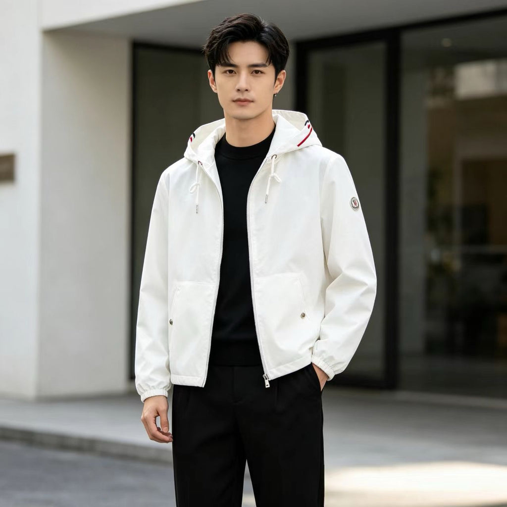 Moncler Hooded Zip-Up Lightweight Jacket - Black - view 12
