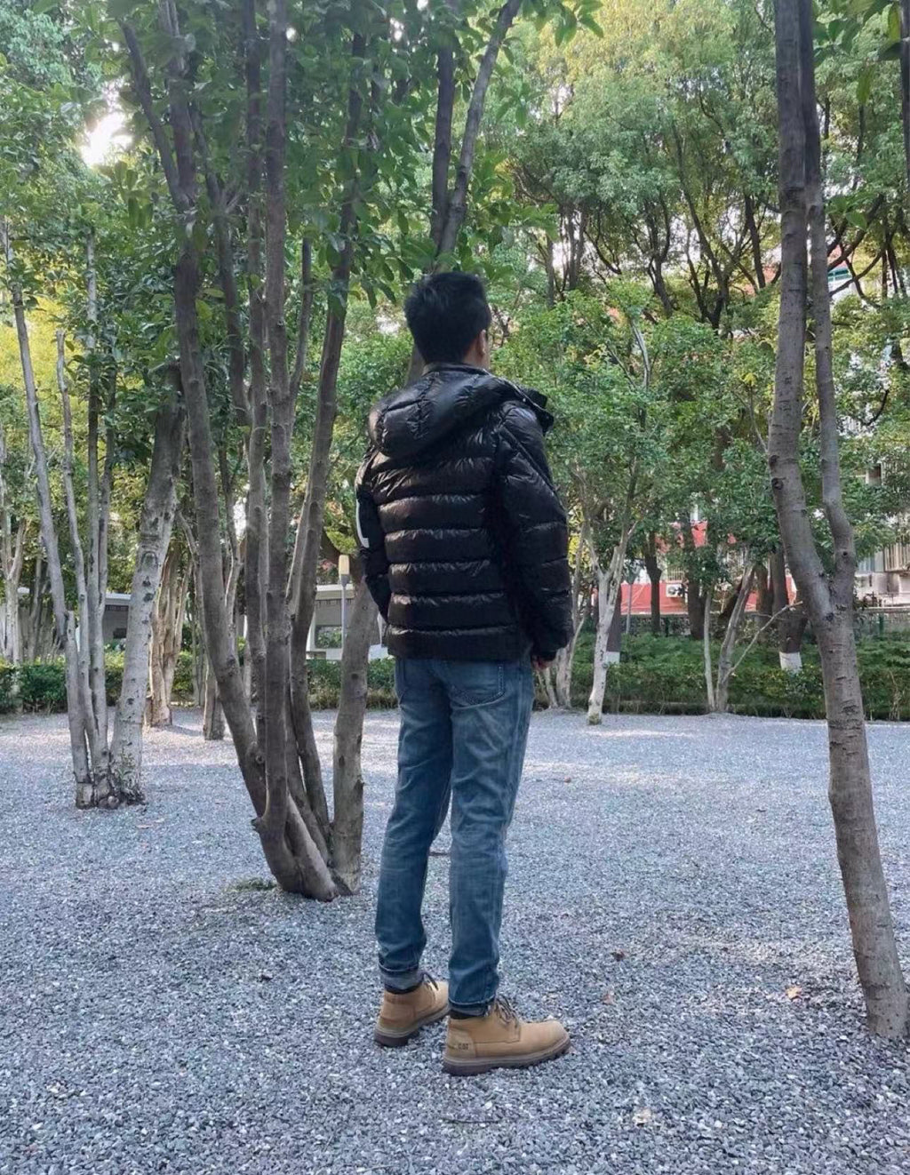 Moncler Hooded Embroidered Logo Down Jacket - view 12