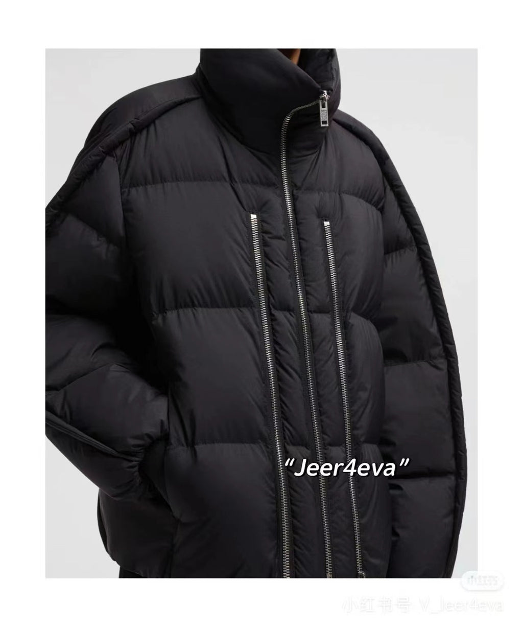 Moncler Zip-Up Embroidered Logo Down Jacket - view 12