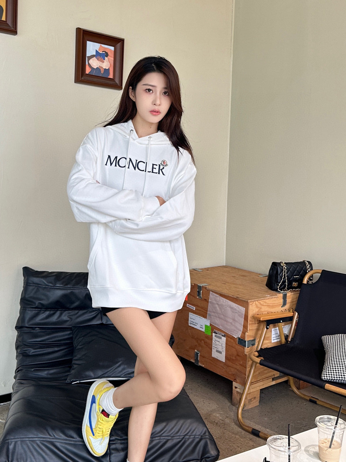 Moncler Hooded Logo Lightweight Hoodie - view 12