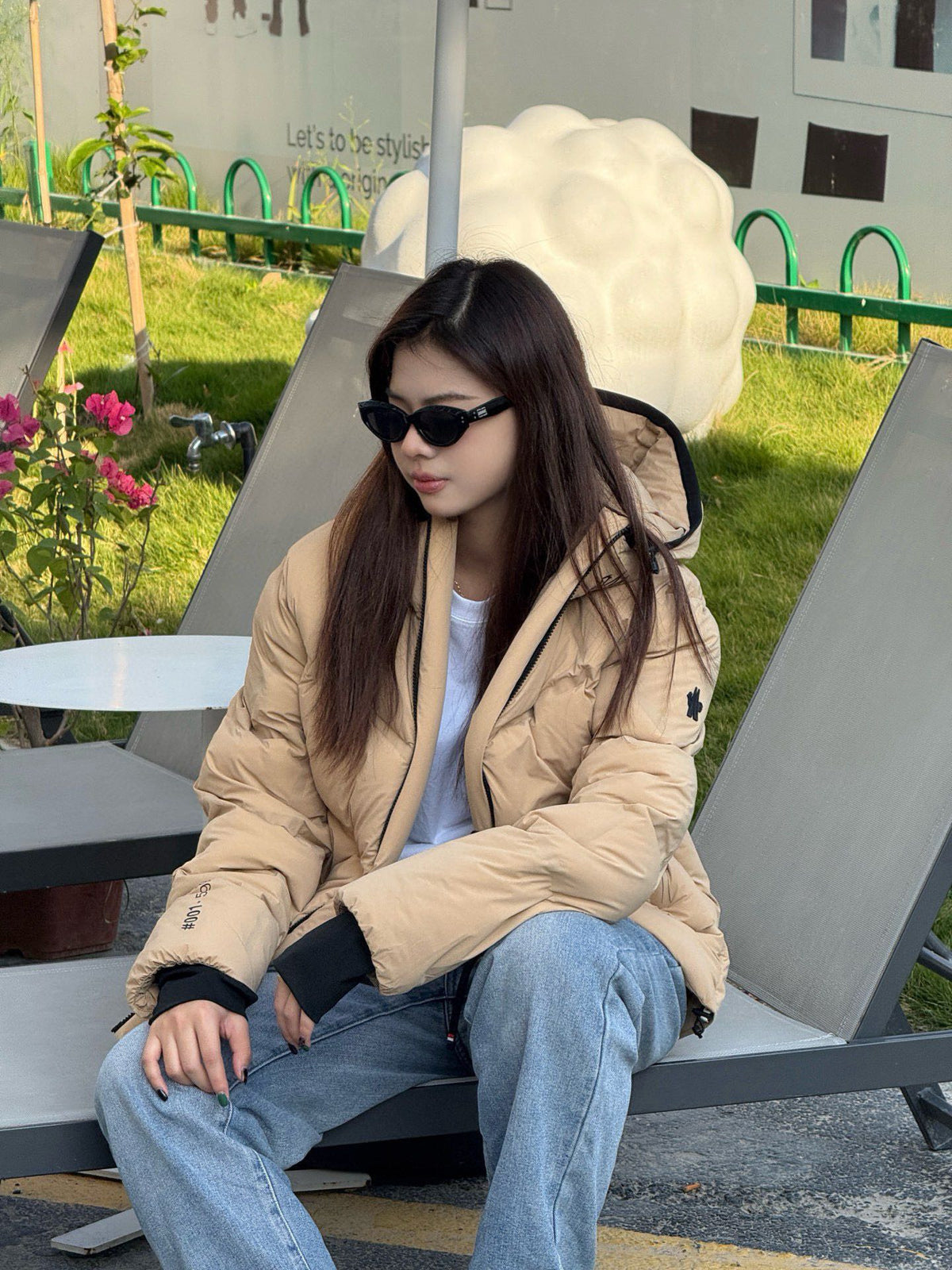 Moncler Hooded Logo Down Jacket - view 13