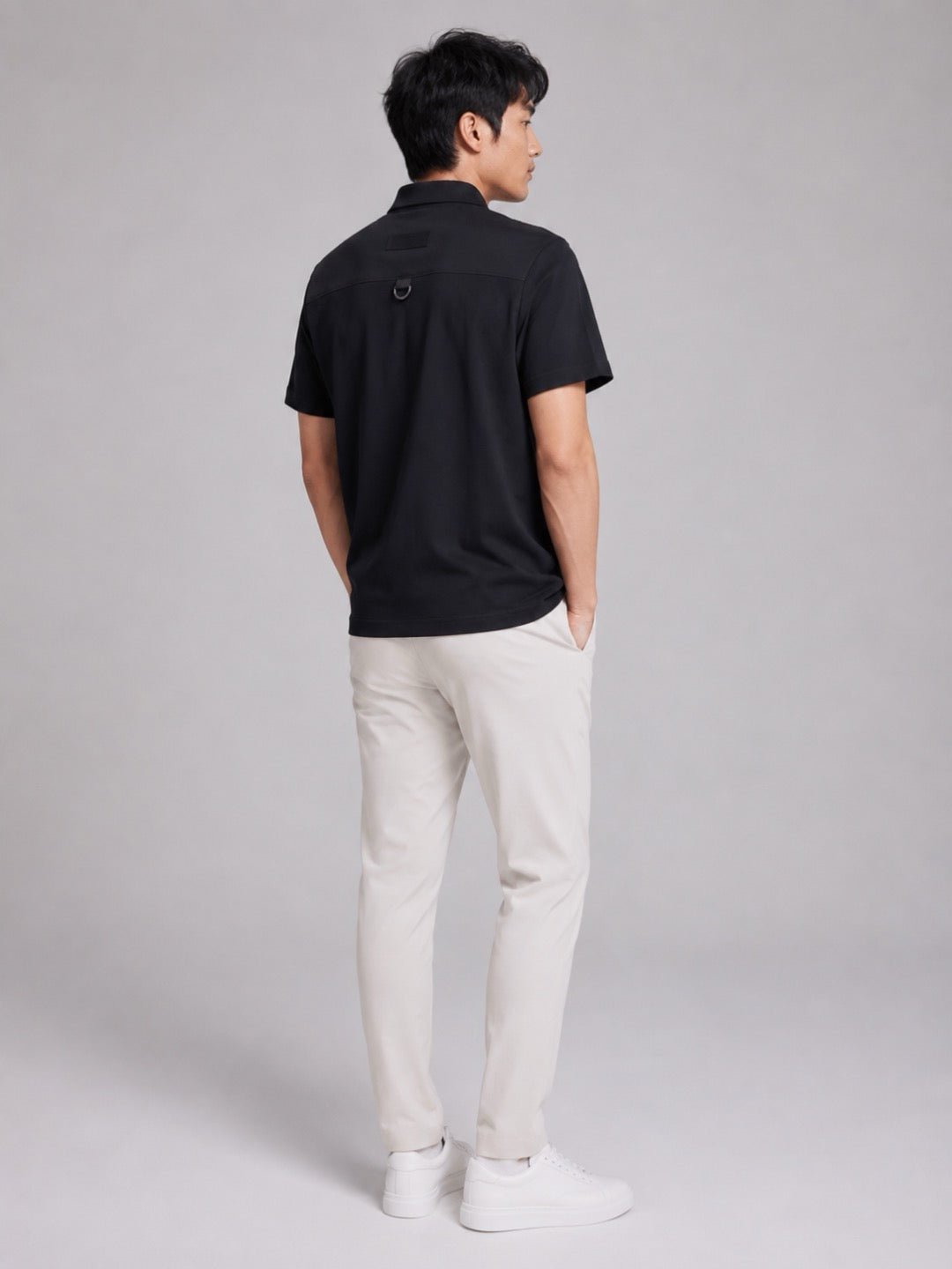 Moncler Zip-Up Logo Polo Shirt - view 13