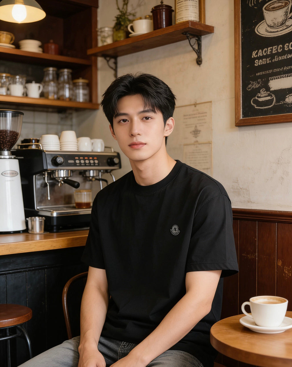 Moncler Embroidered Logo T-Shirt - Black - view 13