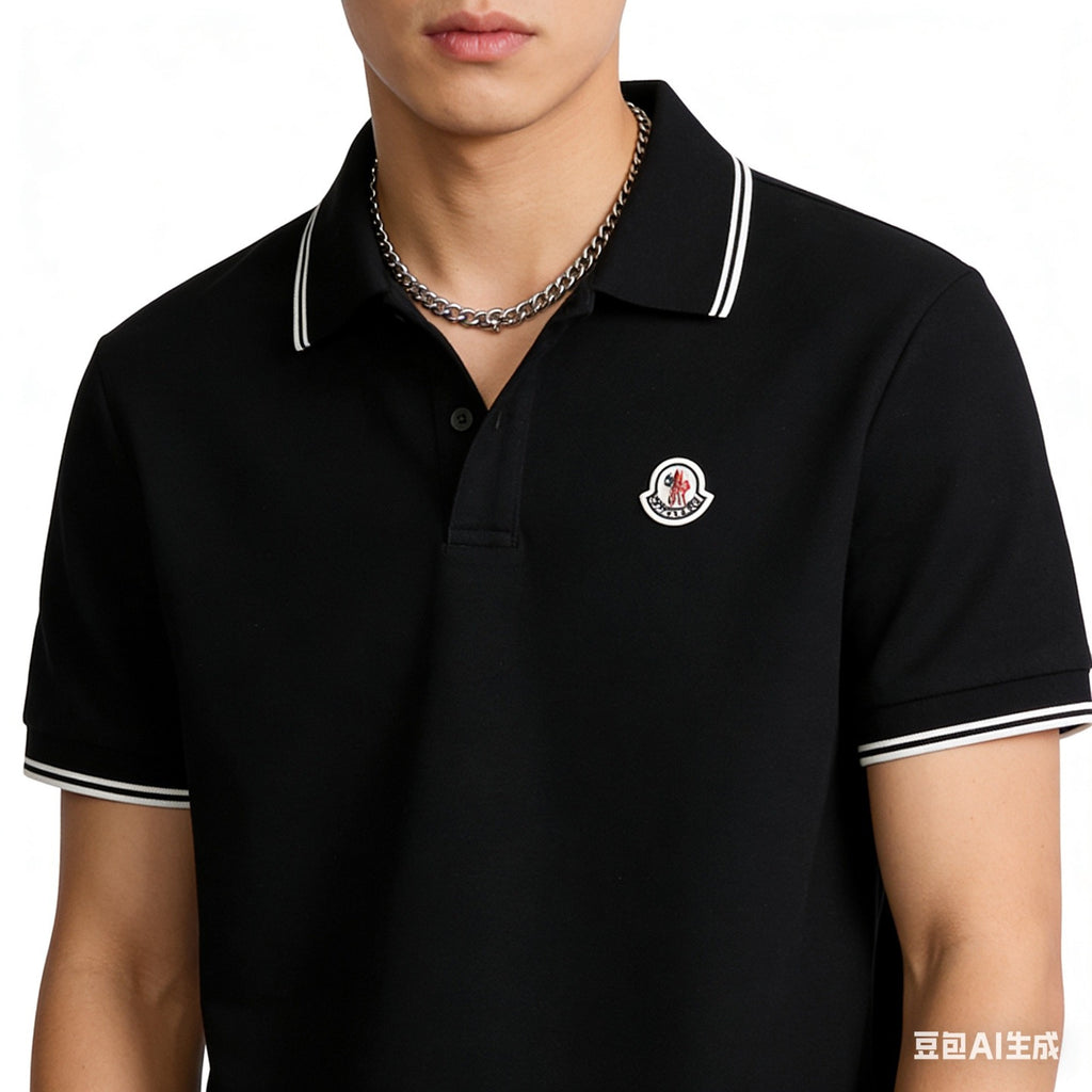 Moncler Logo Lightweight Polo Shirt - view 13