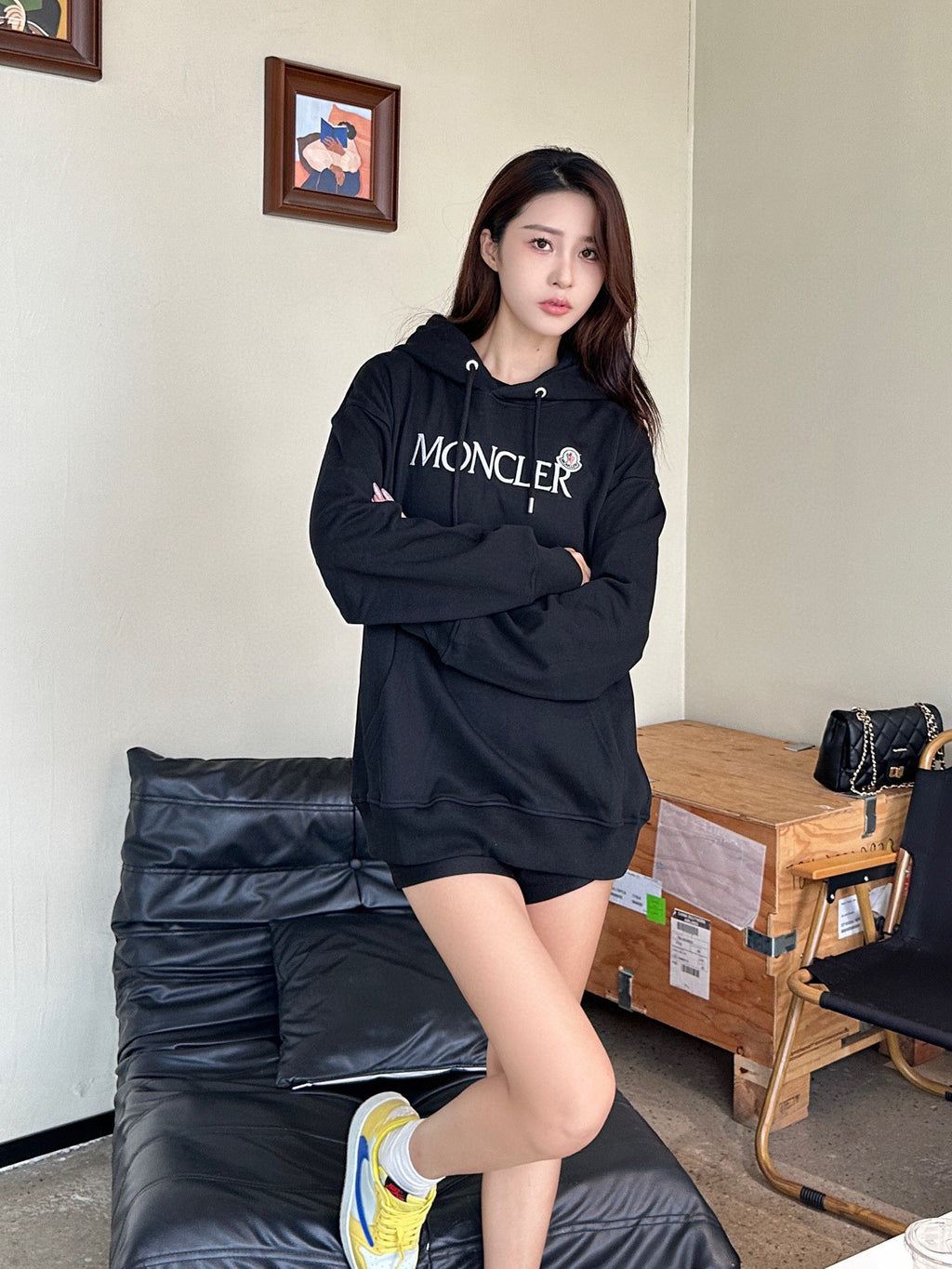 Moncler Hooded Logo Lightweight Hoodie - view 13
