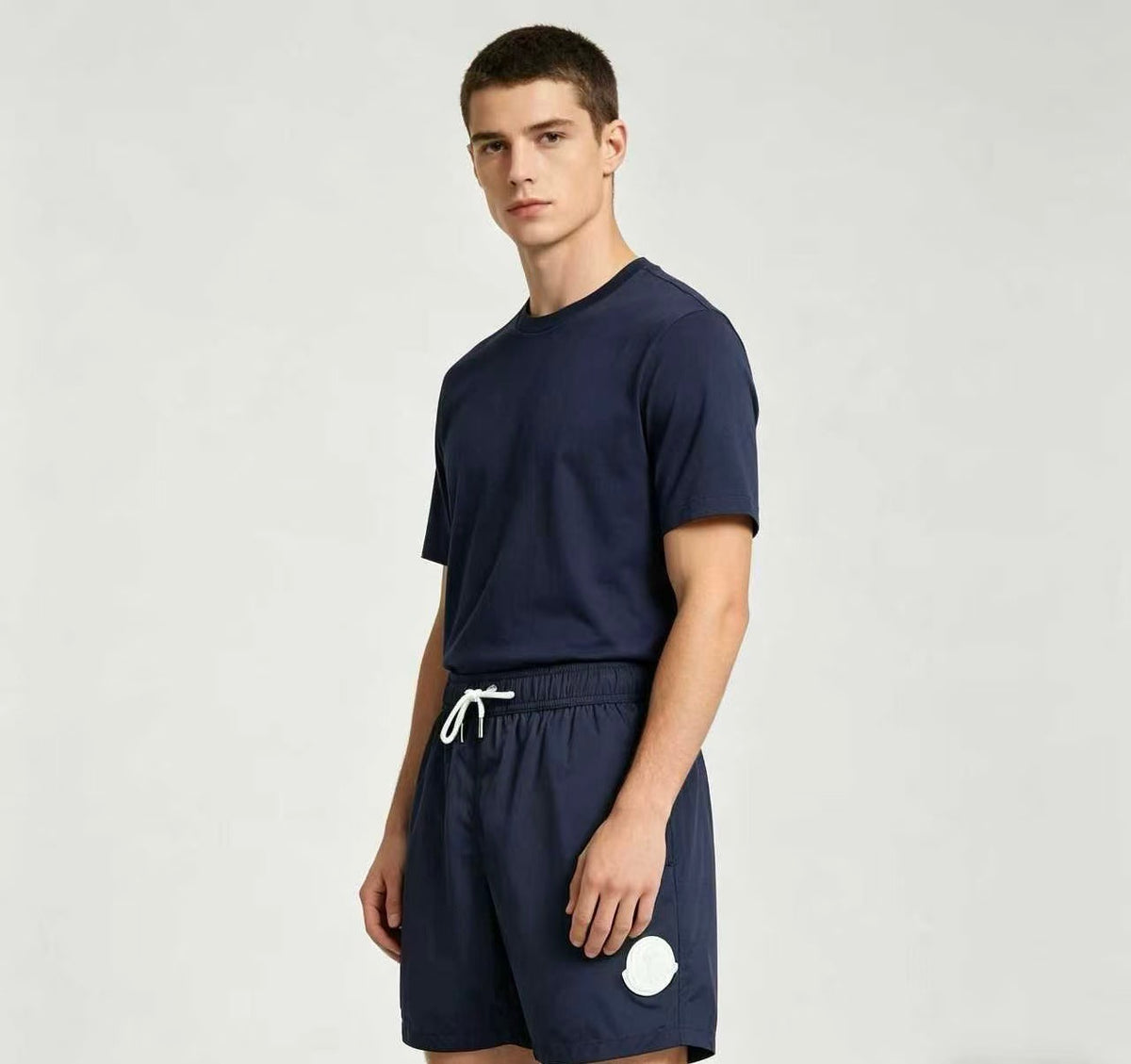 Moncler Logo Lightweight Short - White - view 13