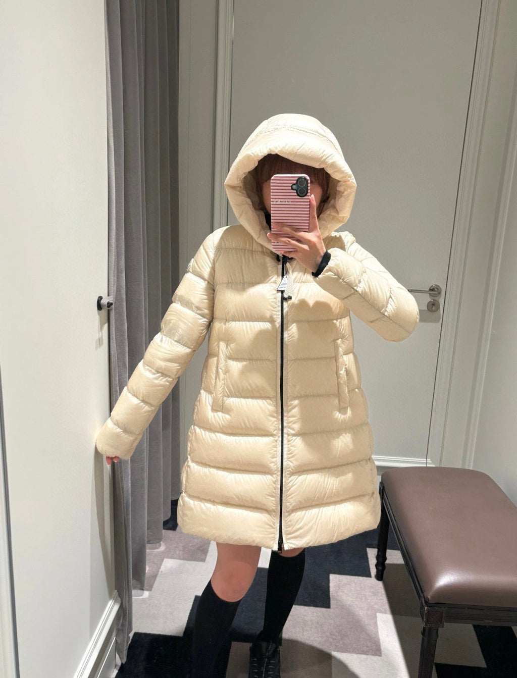 Moncler Women's Hooded Lightweight Down Jacket - view 13